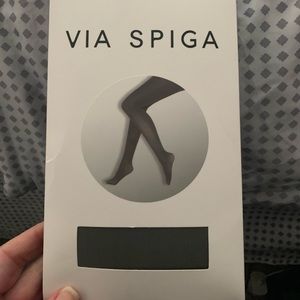 VIA SPIGA M L HIGH RISE GRAY OPAQUE TIGHTS